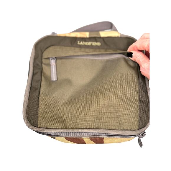 Lands' End Kids Green Camo Soft-Sided Insulated Lunch Bag / Travel Bag - Picture 5 of 7